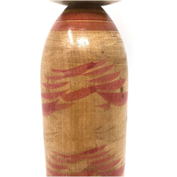 Japanese Wooden Kokeshi Doll Artist Signed Vintage Handpainted Folk Art 12" Tall - Picture 5 of 12